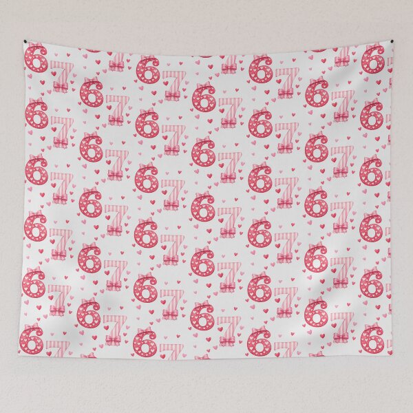 Item preview, Six Seven Cute Valentine Trend Aesthetic Design designed and sold by PrintandJoy.