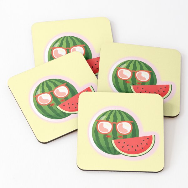 Item preview, Cute Kawaii Watermelon Art – Funny Cartoon Summer Fruit Illustration designed and sold by steekeets.