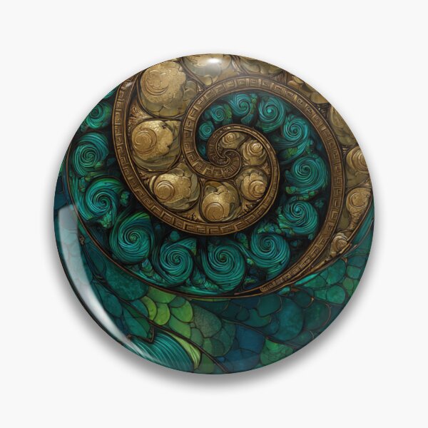 Item preview, New Zealand Māori Paua Pattern Koru Design 750 designed and sold by GrinGalore.