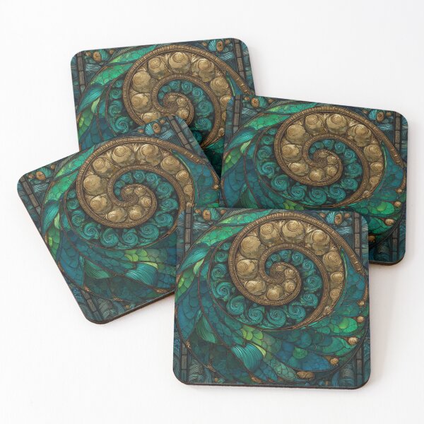 Item preview, New Zealand Māori Paua Pattern Koru Design 750 designed and sold by GrinGalore.