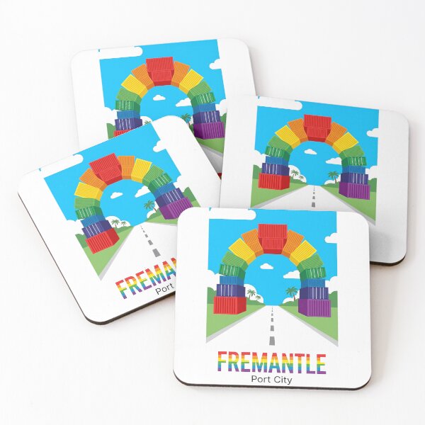 Item preview, Fremantle Rainbow Containers - The Containbow Port City Art designed and sold by Digital Dreams Arts.