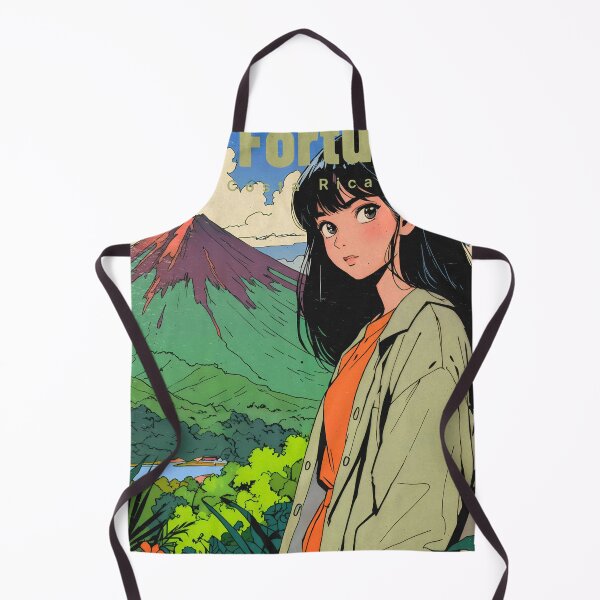 Item preview, 80s Retro Anime Girl at Arenal Volcano designed and sold by JacksoonLester.
