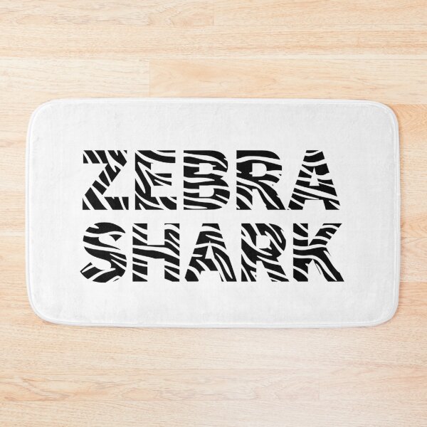 Item preview, Zebra Shark Typography – Striped Letter Ocean Art designed and sold by KivaroArt.