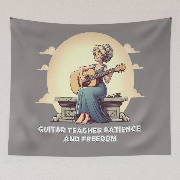Item preview, Girl playing guitar – National Guitar Day designed and sold by Art-Arcade6.