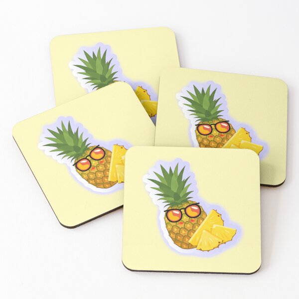 Item preview, Cute Kawaii Pineapple Art – Funny Cartoon Tropical Fruit Illustration designed and sold by steekeets.