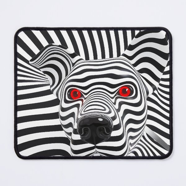 Item preview, Hypnotic Dog Face Optical Illusion Psychedelic Art designed and sold by Amanda's Factory.