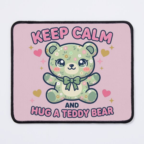Item preview, Keep calm and hug a teddy bear designed and sold by Faerieglen.