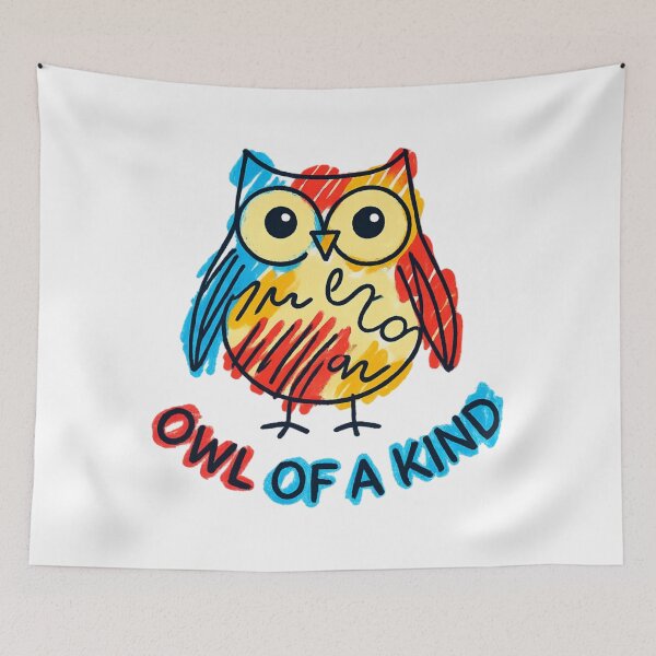 Item preview, Colorful Doodle Owl with Handwritten Charm designed and sold by Tommy Studio.