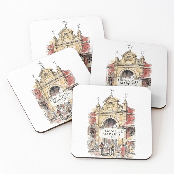 Item preview, Fremantle Markets Est. 1897 - Historic Architecture Watercolor Art designed and sold by Digital Dreams Arts.