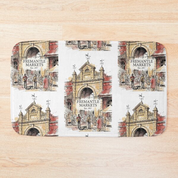 Item preview, Fremantle Markets Est. 1897 - Historic Architecture Watercolor Art designed and sold by Digital Dreams Arts.