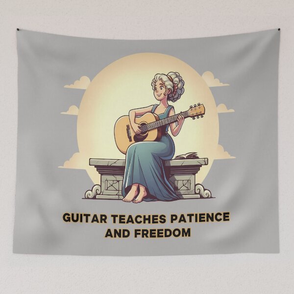Item preview, Girl playing guitar – National Guitar Day designed and sold by Art-Arcade6.
