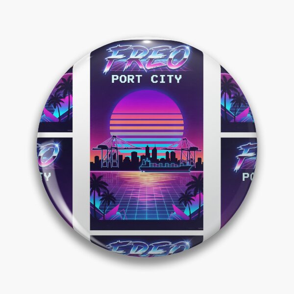 Item preview, Freo Port City - Fremantle 80s Synthwave Neon Art designed and sold by Digital Dreams Arts.