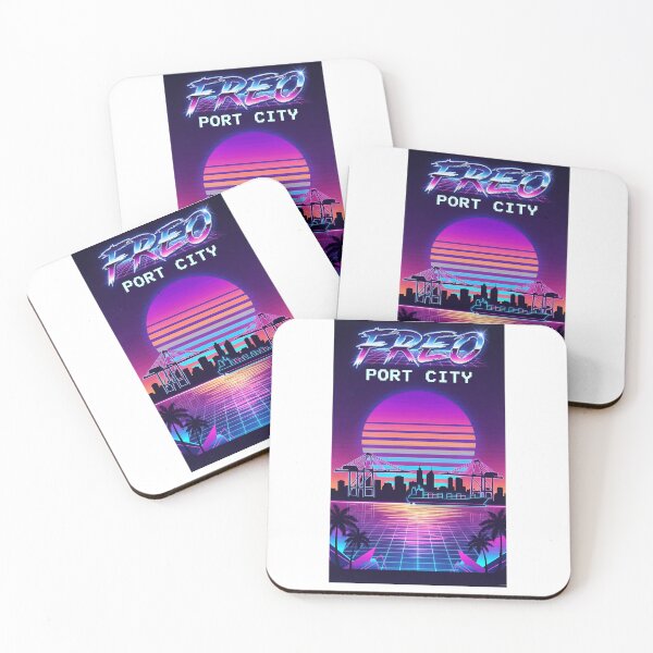 Item preview, Freo Port City - Fremantle 80s Synthwave Neon Art designed and sold by Digital Dreams Arts.