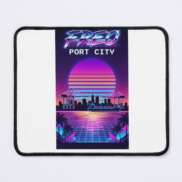 Item preview, Freo Port City - Fremantle 80s Synthwave Neon Art designed and sold by Digital Dreams Arts.