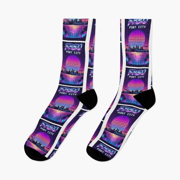 Item preview, Freo Port City - Fremantle 80s Synthwave Neon Art designed and sold by Digital Dreams Arts.
