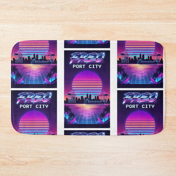 Item preview, Freo Port City - Fremantle 80s Synthwave Neon Art designed and sold by Digital Dreams Arts.