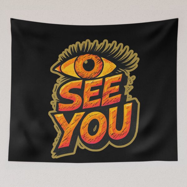 Item preview, I See You – Fiery Eye Pun Graphic designed and sold by KnockoutCustomPrint.
