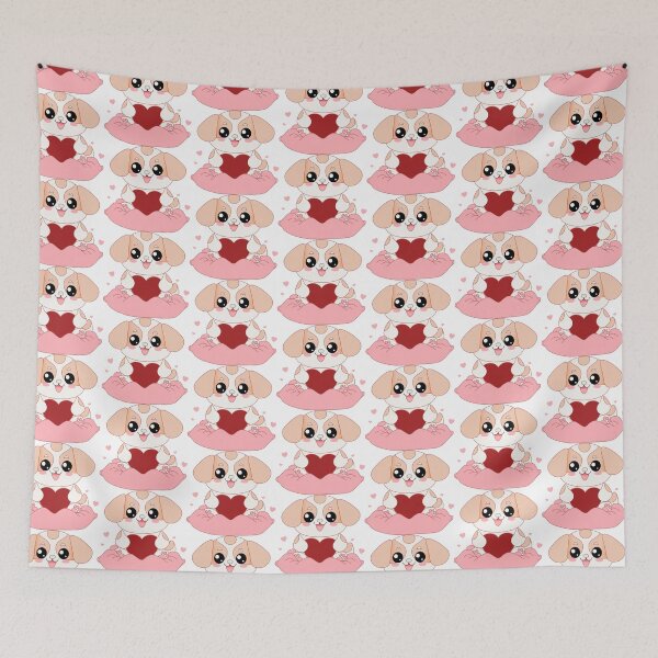 Item preview, Valentine Mallow fudge puppy designed and sold by Sonia Jones Art.