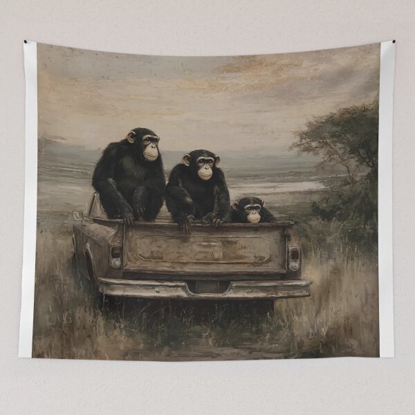 Item preview, Monkeys on abandoned Truck  designed and sold by lautir.
