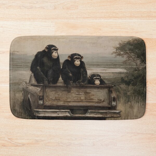 Item preview, Monkeys on abandoned Truck  designed and sold by lautir.