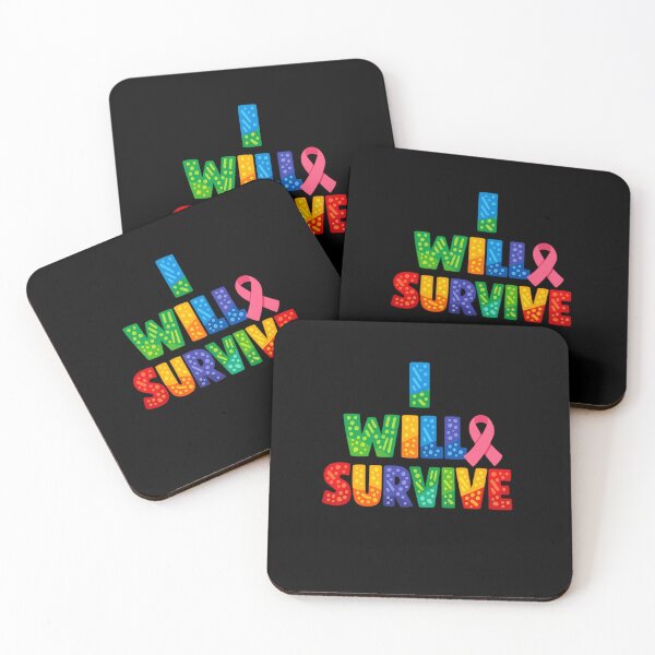 Item preview, I Will Survive – Colorful Breast Cancer Awareness Inspirational T-Shirt designed and sold by DailyDrivesct.