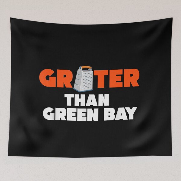 Item preview, Funny Wordplay Typography Grater Than Green Bay Joke Design designed and sold by Daisy Grimes.