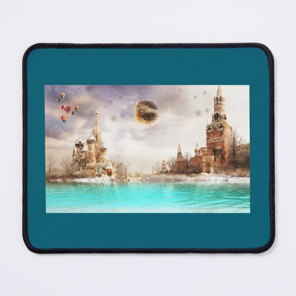 Item preview, Surreal Russian Dream: Dreamlike Moscow under the Moon and Magical Hot Air Balloons designed and sold by Design4AllThings.