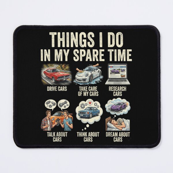 Item preview, Things I Do In My Spare Time Funny Car Lover Design designed and sold by Suzu Comena.