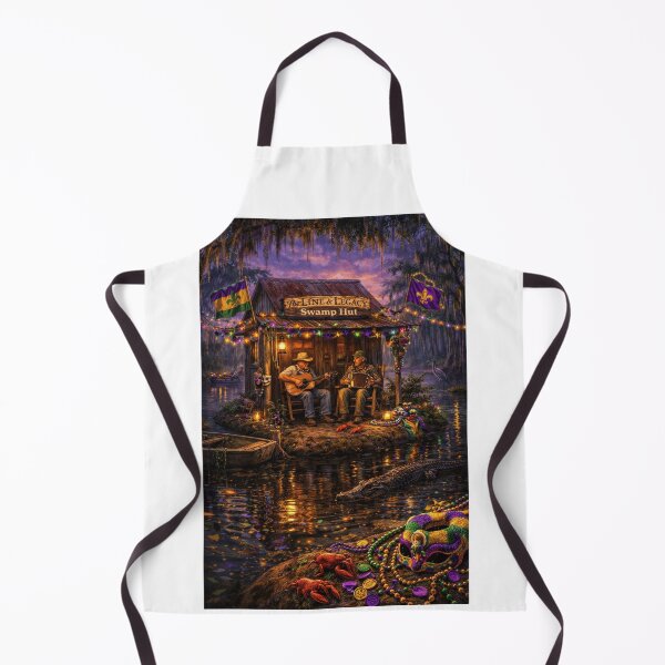 Item preview, Line & Legacy Swamp Hut Mardi Gras – Cajun Gator Bayou Festival Art designed and sold by lineandlegacy.