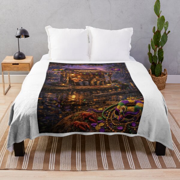 Item preview, Line & Legacy Swamp Hut Mardi Gras – Cajun Gator Bayou Festival Art designed and sold by lineandlegacy.