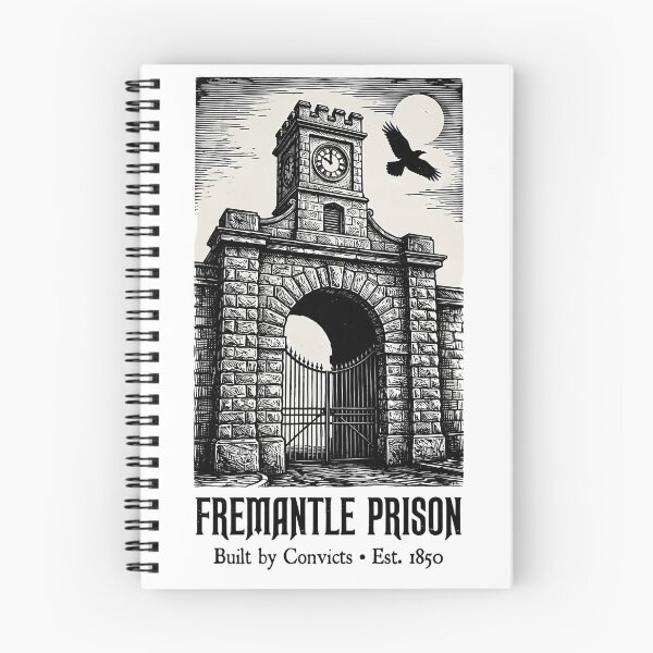 Item preview, Fremantle Prison Gatehouse - Historic Convict Linocut Art designed and sold by Digital Dreams Arts.