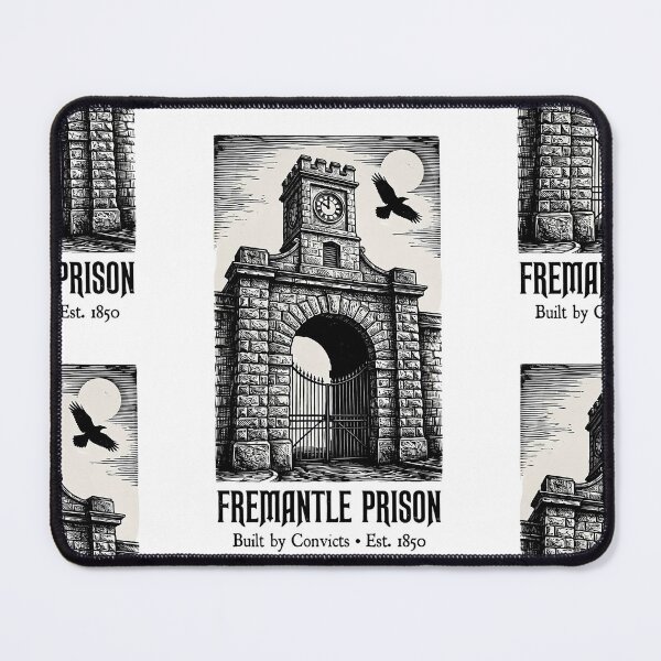 Item preview, Fremantle Prison Gatehouse - Historic Convict Linocut Art designed and sold by Digital Dreams Arts.