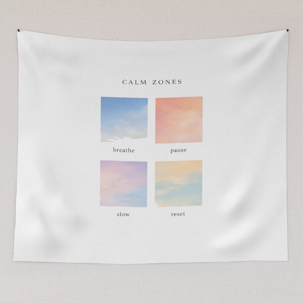 Item preview, Calm Zones T-Shirt – Breathe Pause Slow Reset Minimal Aesthetic Tee designed and sold by KDesignCrafts.