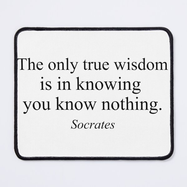 Item preview, The Only True Wisdom Socrates Quote - Spiritual Philosophy Design designed and sold by inksider.