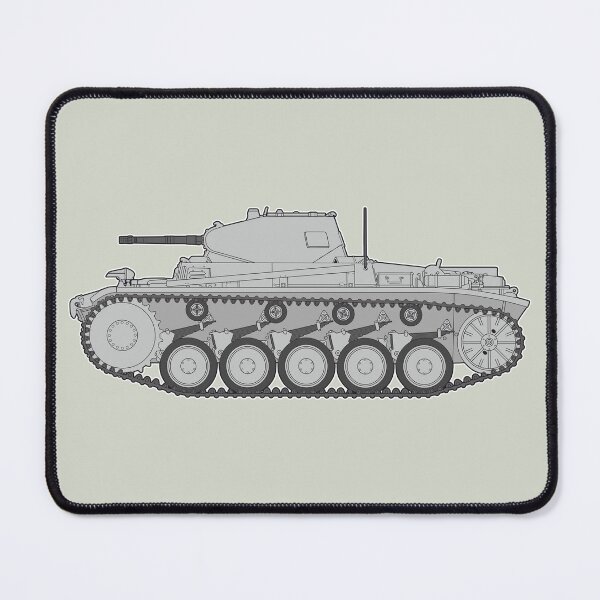 Item preview, German Panzer II light tank in color side view designed and sold by FAawRay.