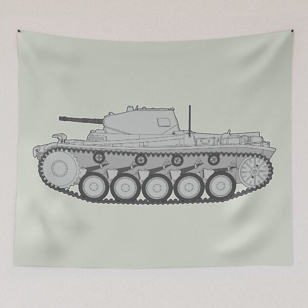 Item preview, German Panzer II light tank in color side view designed and sold by FAawRay.
