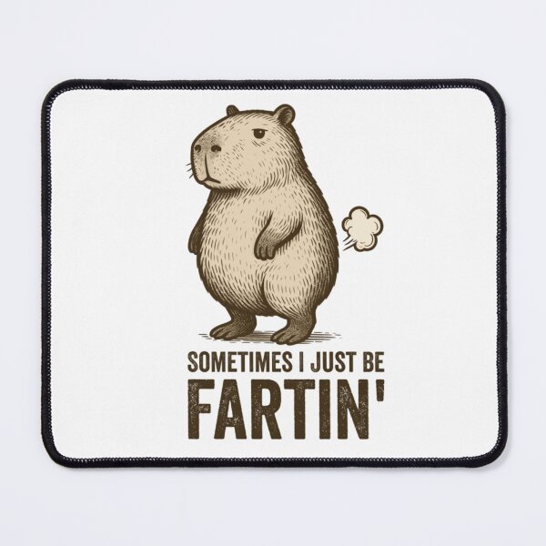 Item preview, Sometimes I Just Be Fartin Funny Capybara Humor Illustration designed and sold by WilliaMaler.