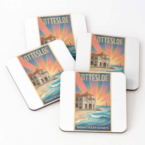 Item preview, Cottesloe Beach Indiana Tea House - Art Deco Sunset Art designed and sold by Digital Dreams Arts.