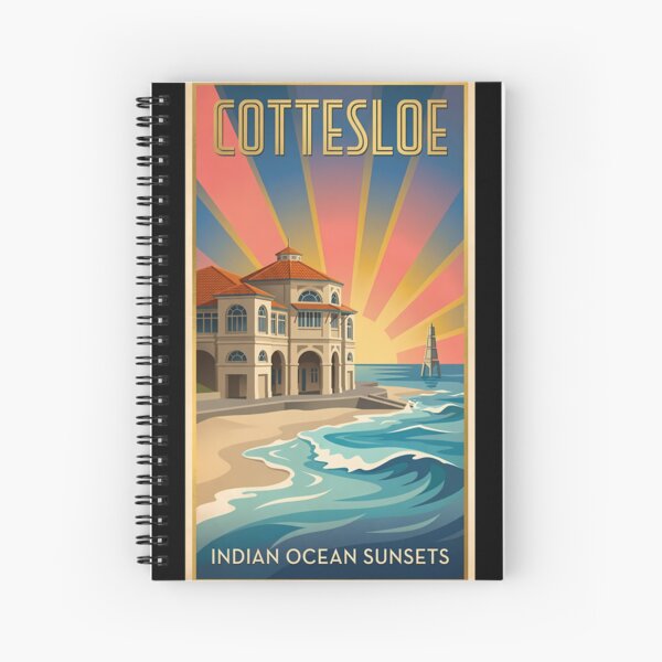 Item preview, Cottesloe Beach Indiana Tea House - Art Deco Sunset Art designed and sold by Digital Dreams Arts.