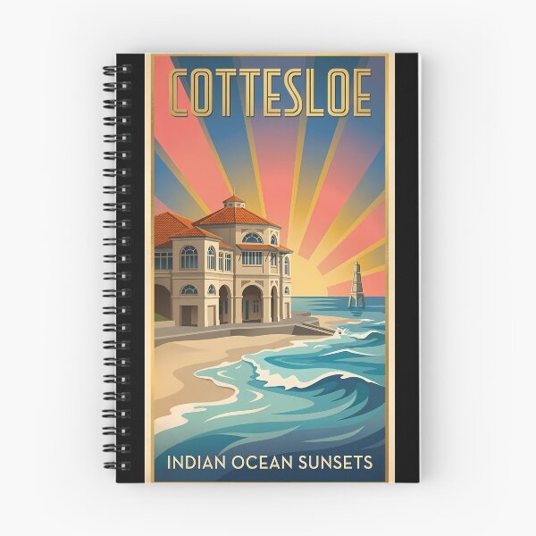 Item preview, Cottesloe Beach Indiana Tea House - Art Deco Sunset Art designed and sold by Digital Dreams Arts.