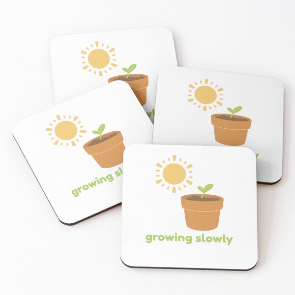 Item preview, Growing Slowly – Cute Plant Growth Illustration | Slow Living Art designed and sold by VelineArt.