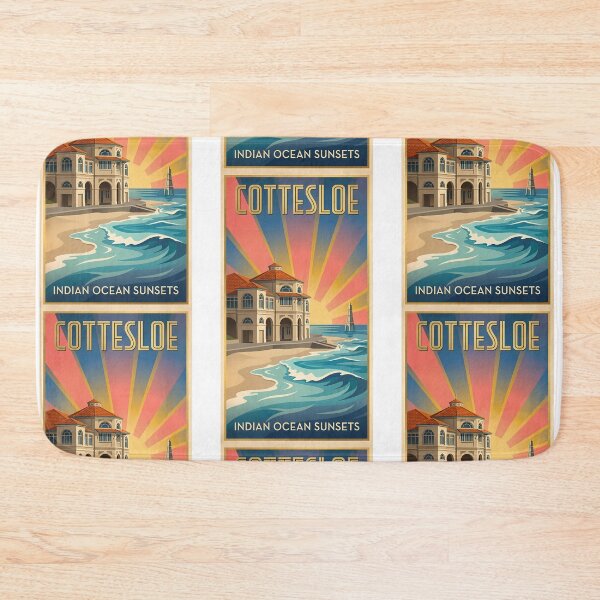 Item preview, Cottesloe Beach Indiana Tea House - Art Deco Sunset Art designed and sold by Digital Dreams Arts.