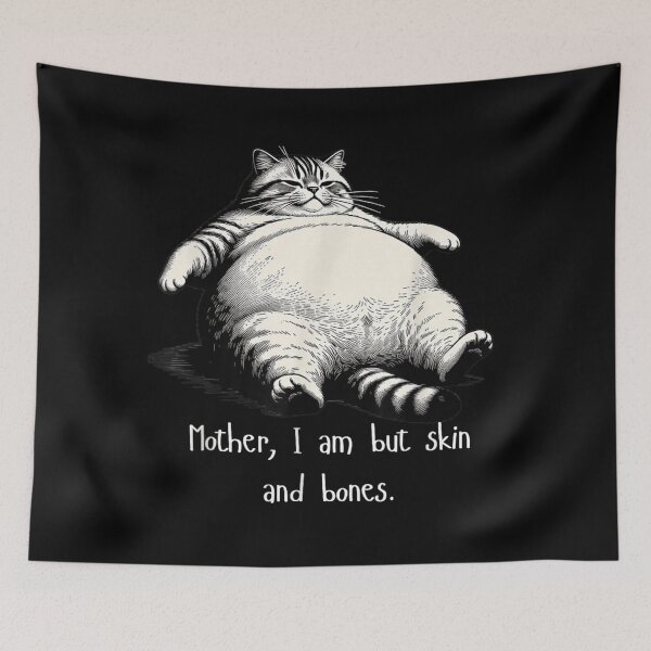 Item preview, Fat Cat Illustration Dark Humor Quote Mother I Am But designed and sold by WilliaMaler.