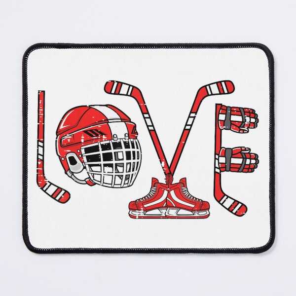 Item preview, Hockey Love Illustration Sports Gear Typography Valentine Style Design designed and sold by Altenpendinton.