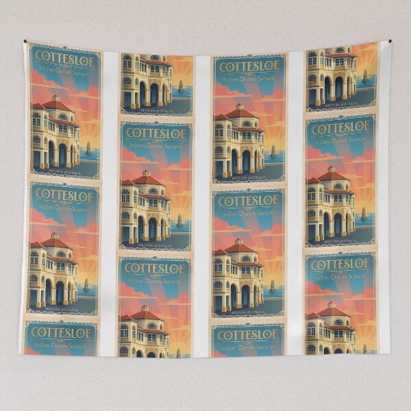 Item preview, Indian Ocean Sunsets - Cottesloe Tea House Illustration designed and sold by Digital Dreams Arts.