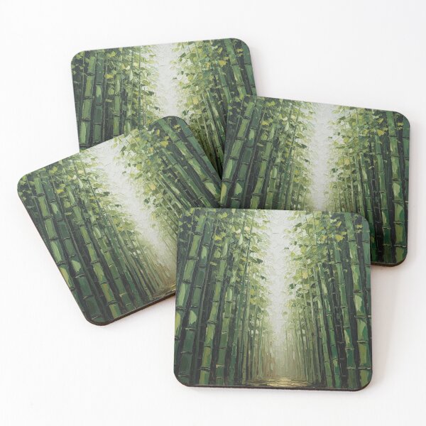Item preview, Impasto-Style Digital Art: Japanese Bamboo Forest Impasto designed and sold by EEpression.