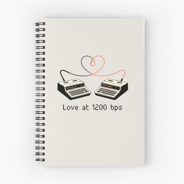 Item preview, Love at 1200 bps Retro Modem Dial-Up Connection Art designed and sold by SplashTastic.