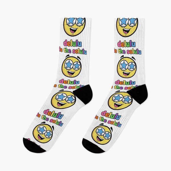 Item preview, Delulu Is The Solulu Funny Star Eyed Emoji Meme designed and sold by lowbatterydept.