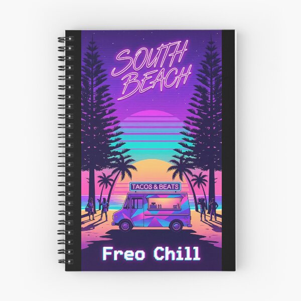 Item preview, South Beach Fremantle - Neon Synthwave Food Truck Art designed and sold by Digital Dreams Arts.