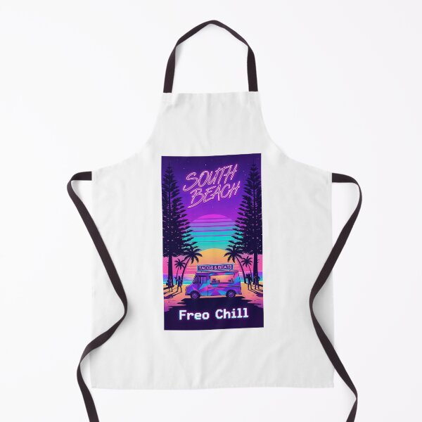 Item preview, South Beach Fremantle - Neon Synthwave Food Truck Art designed and sold by Digital Dreams Arts.